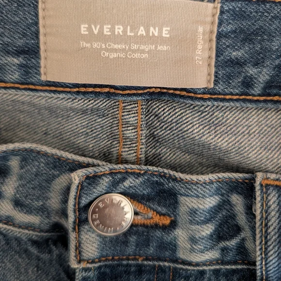 Everlane Womens 27 The 90s Cheeky Straight Jean Organic Cotton Classic Preppy - Picture 7 of 8